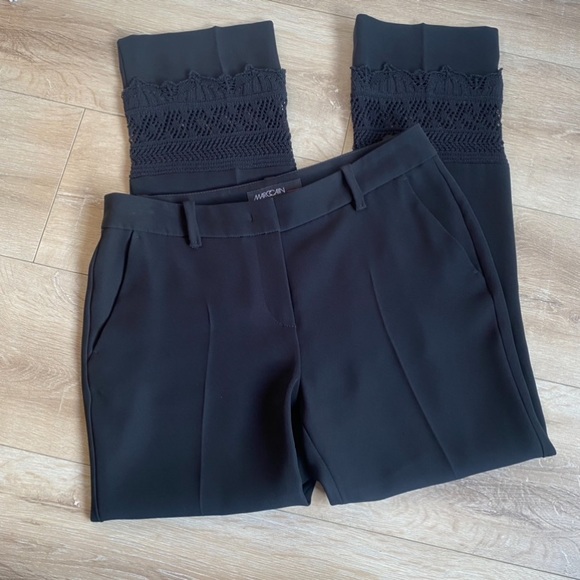 Marc Cain Pants Women's Trouser Crochet Lace Black Straight Size N2 3 - Picture 6 of 16